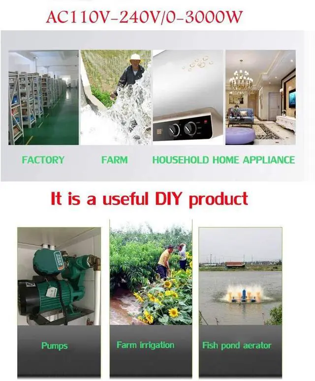 Alt view image 5 of 7 - _Mega Brand Wireless Remote Switch,AC110V/120V/240V/ 30A Relay RF Remote Control Light Switches with 328ft Long Range,Wireless ON/Off Switch kit for Pump lamp,Motor,Fan,dust Collector,Light