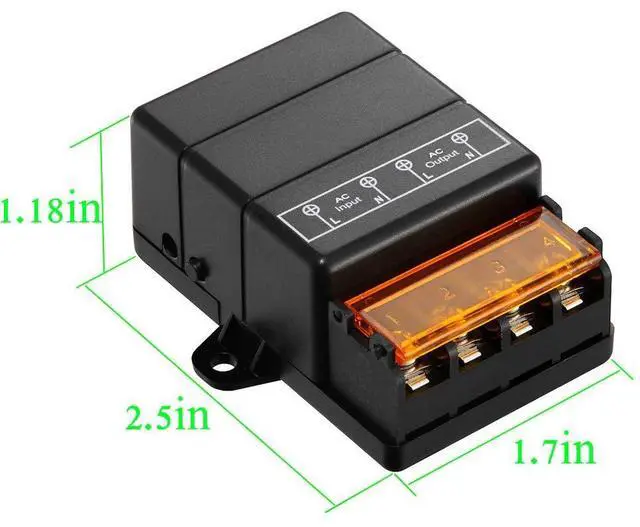 Alt view image 6 of 7 - _Mega Brand Wireless Remote Switch,AC110V/120V/240V/ 30A Relay RF Remote Control Light Switches with 328ft Long Range,Wireless ON/Off Switch kit for Pump lamp,Motor,Fan,dust Collector,Light