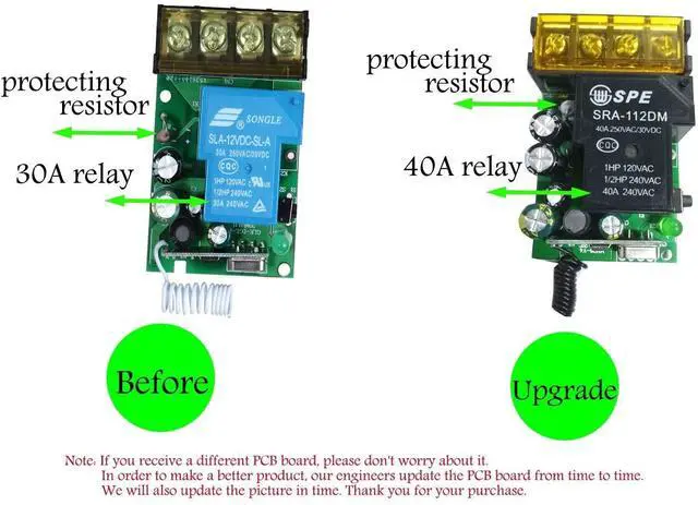 Alt view image 7 of 7 - _Mega Brand Wireless Remote Switch,AC110V/120V/240V/ 30A Relay RF Remote Control Light Switches with 328ft Long Range,Wireless ON/Off Switch kit for Pump lamp,Motor,Fan,dust Collector,Light