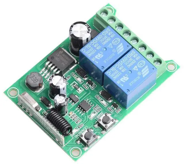 Alt view image 6 of 7 - Wireless Remote Switch DC 12V 24V 36V 48V New 2 Channel Multi-Function Remote Control Switch, 433Mhz Transmitter with Receiver Use for Electric Doors, Cars, Lights & MoreMomentary Mode