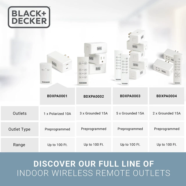 Alt view image 3 of 7 - Wireless Remote-Control Outlet, Polarized, 1 Remote | Switches lights and appliances on or off, no wiring required, easy setup