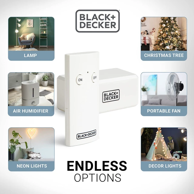 Alt view image 5 of 7 - Wireless Remote-Control Outlet, Polarized, 1 Remote | Switches lights and appliances on or off, no wiring required, easy setup