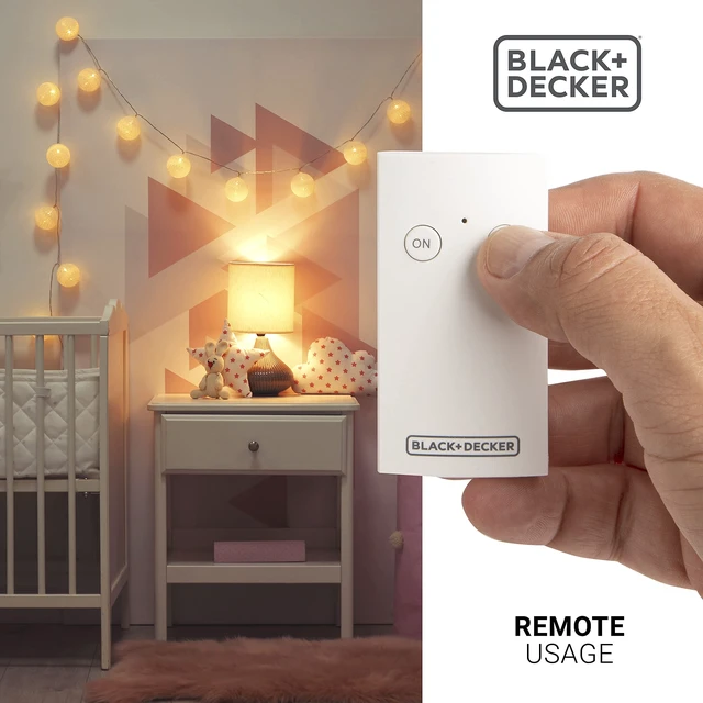 Alt view image 7 of 7 - Wireless Remote-Control Outlet, Polarized, 1 Remote | Switches lights and appliances on or off, no wiring required, easy setup