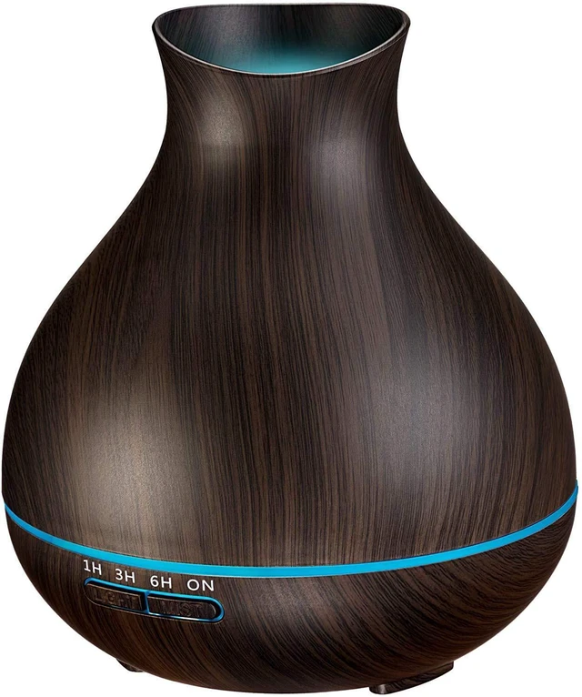 Alt view image 4 of 7 - Aromatherapy Essential Oil Diffuser, 550ml Ultrasonic Fragrant Oil Large Room Humidifier, Diffusers for Home with Timer and Waterless Auto-Off, 7 Color LED Lights,Cool Mist Humidifiers