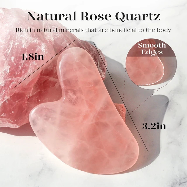 Alt view image 2 of 7 - IcyMe Natural Rose Quartz Gua Sha Facial Sculpt Massage Tool-Pink | Guasha Tool for Face with Smooth Cool Texture & Ergonomic Design Sculpt, Lift & Relieve Tension, Ideal Spa Gifts for Women