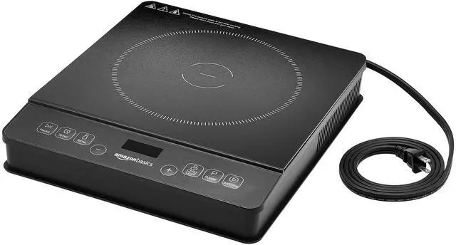 Alt view image 2 of 4 - _Mega Brand 1800W Electric Portable Induction Cooktop, Induction Burner with Child Lock, Overheat Protection, Timer, 8 Power Settings, Up to 440°F, for Cookware with Diameter 5.7"-8.2", Black