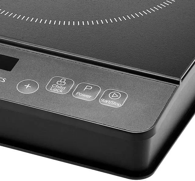 Alt view image 4 of 4 - _Mega Brand 1800W Electric Portable Induction Cooktop, Induction Burner with Child Lock, Overheat Protection, Timer, 8 Power Settings, Up to 440°F, for Cookware with Diameter 5.7"-8.2", Black