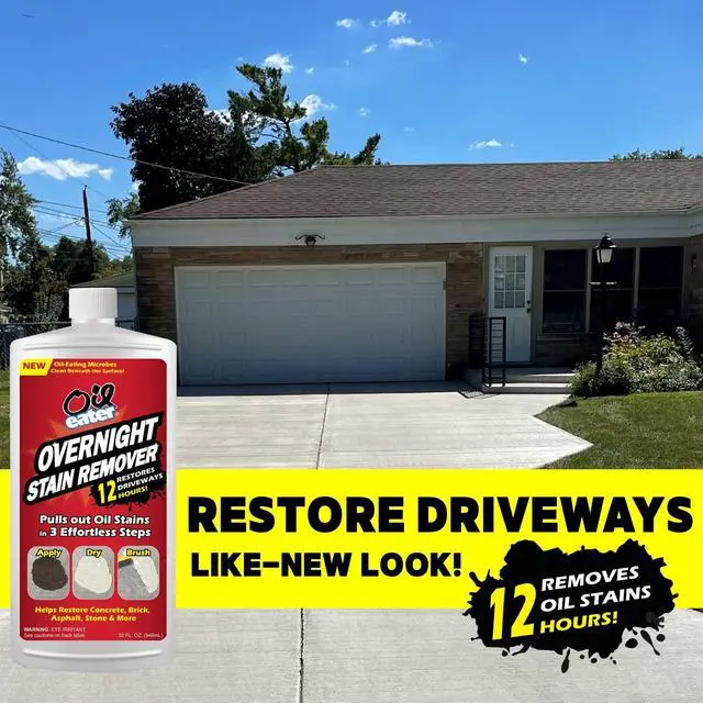 Alt view image 4 of 7 - Overnight Stain Remover for Cleaning Oil Stains on Concrete, Driveway, Pavers & Garage Floors,White, AOD3232301
