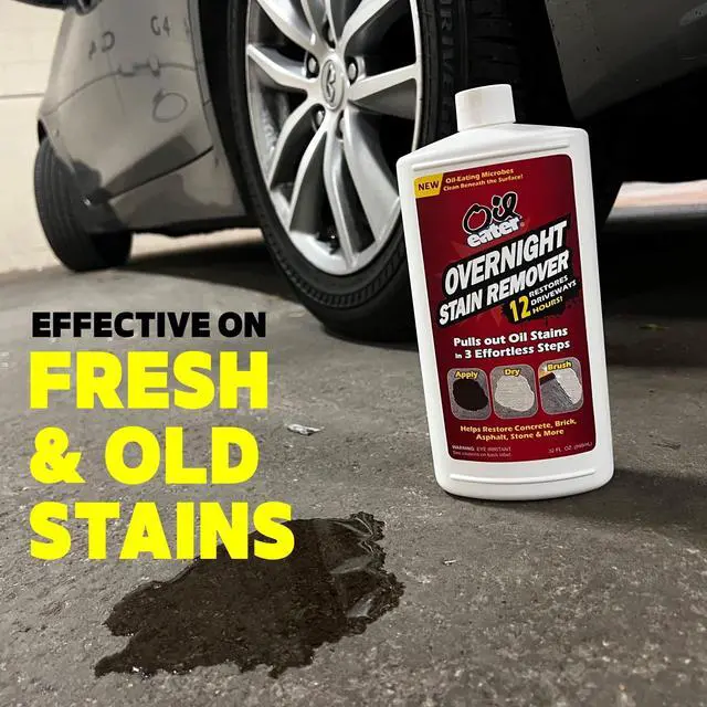 Alt view image 5 of 7 - Overnight Stain Remover for Cleaning Oil Stains on Concrete, Driveway, Pavers & Garage Floors,White, AOD3232301