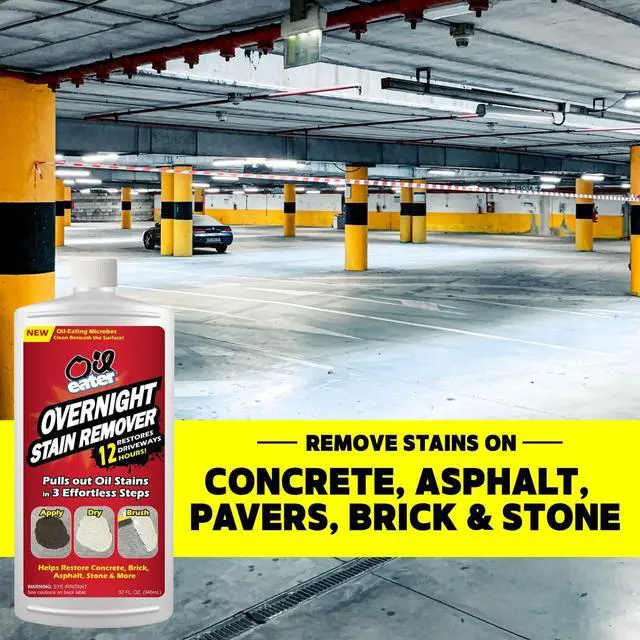 Alt view image 7 of 7 - Overnight Stain Remover for Cleaning Oil Stains on Concrete, Driveway, Pavers & Garage Floors,White, AOD3232301