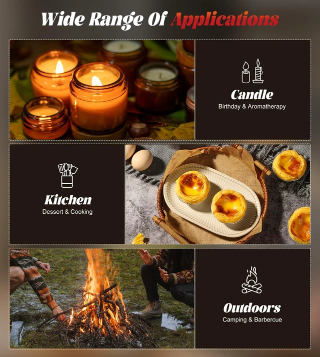 Alt view image 7 of 7 - 4 Pack of Torch Lighter, Jet Flame, Butane gas, Mini Refillable Windproof Lighters, for candle, fireplace, grill (Gas not Included)