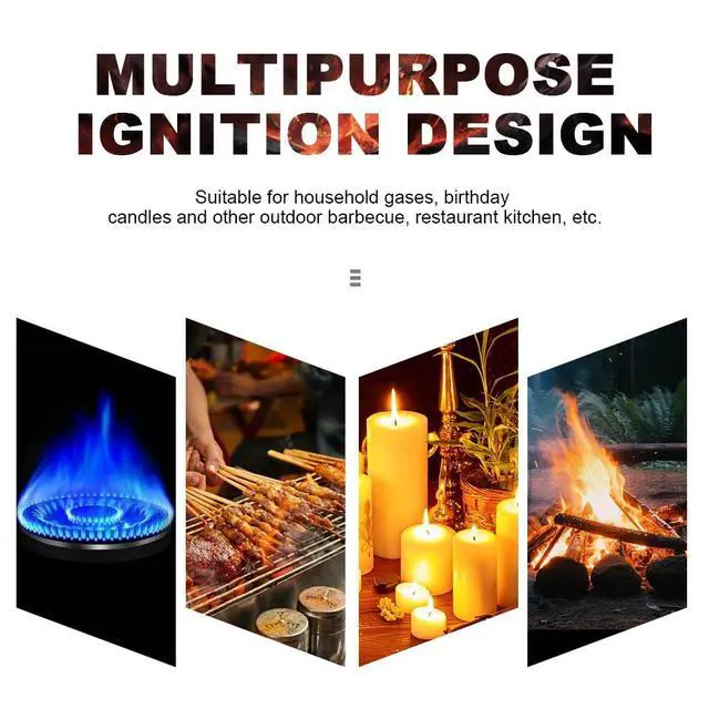 Alt view image 5 of 5 - Butane Lighter, 4PCS Candle Lighter for Grill(No Gas)