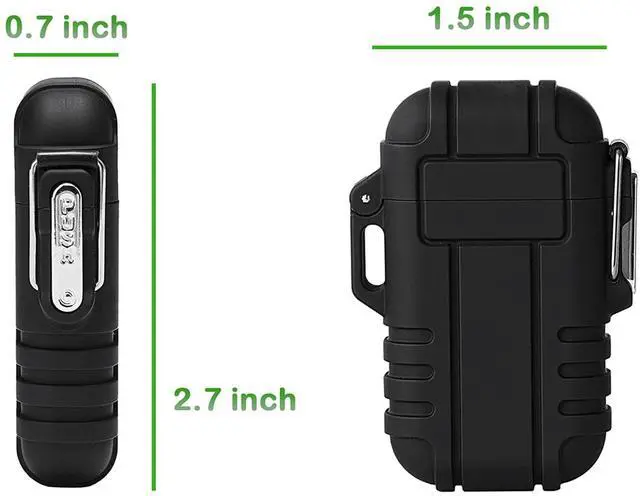 Alt view image 7 of 7 - 2 Pack Waterproof Lighter Outdoor Windproof Torch Lighters Dual Arc Butane Electric Lighters USB Rechargeable Lighters Flameless Plasma Lighter Camping Hiking Adventure Survival Tactical Gear