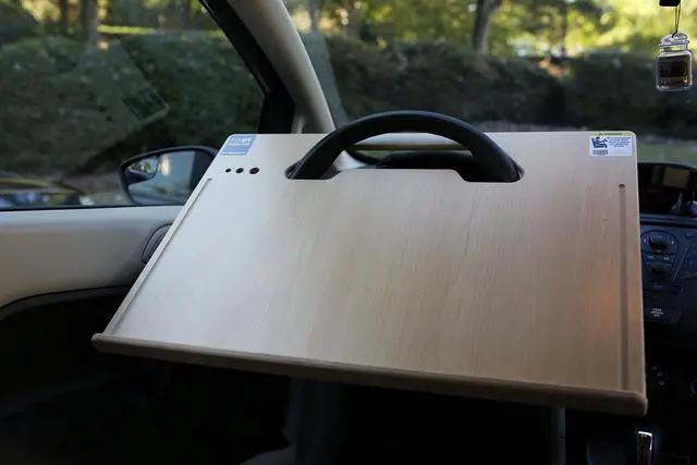 Alt view image 2 of 4 - Contractor Size (23 1/2" x 16 1/2") Pickup & Car Desk - Mobile Office -Steering Wheel Laptop Table - Automobile Desk - Multipurpose Workstation For Vehicles - Car Writing Table/ Eating Tray