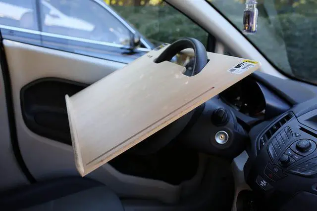 Alt view image 3 of 4 - Contractor Size (23 1/2" x 16 1/2") Pickup & Car Desk - Mobile Office -Steering Wheel Laptop Table - Automobile Desk - Multipurpose Workstation For Vehicles - Car Writing Table/ Eating Tray