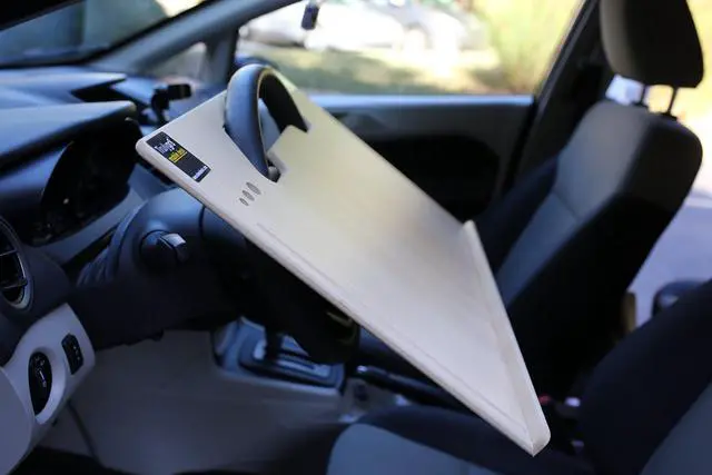 Alt view image 4 of 4 - Contractor Size (23 1/2" x 16 1/2") Pickup & Car Desk - Mobile Office -Steering Wheel Laptop Table - Automobile Desk - Multipurpose Workstation For Vehicles - Car Writing Table/ Eating Tray