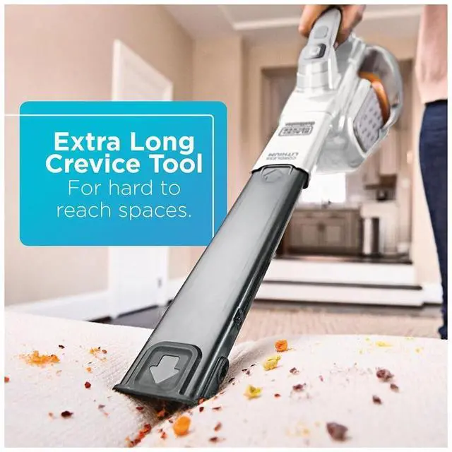 Alt view image 4 of 7 - Dust Buster Hand Held Vacuum Cordless Rechargeable, Portable Vacuum for Car, Extended Runtime, Powerful Suction, Extra Long Crevice Tool, AdvancedClean+ (HHVK320J10)