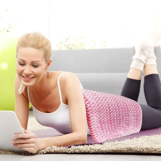 Alt view image 4 of 7 - GOQOTOMO Fast-Heating Electric Heating Pad for Back/Waist/Abdomen/Shoulder/Neck Pain and Cramps Relief - 12 Heat Levels, 8 Timers with Countdown, Stay on, Machine Washable-PW01(Pink)