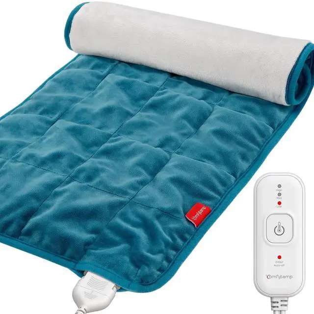 Main image of Weighted Heating Pad for Back & Period, FSA Eligible Electric Heat Pad, Birthday Gifts for Women Men Mom Dad & Mother Day Gift, 2.2 lb HSA Neck Shoulder Heated Pad, 2H Auto-Off, 12x24