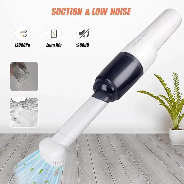 Alt view image 5 of 7 - _Mega Brand Cordless 50W 12000PA Car Vacuum Cleaner, Portable Mini Handheld Vacuum with Type-C Charge for Car, Office Desk, Keyboards.