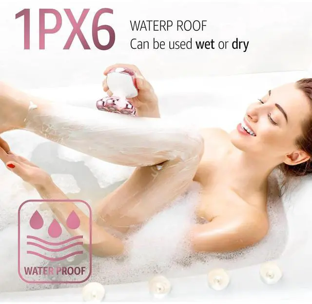 Alt view image 5 of 7 - _Mega Brand 7D Rechargeable Cordless Electric Razor for Women - IPX6 Waterproof Wet/Dry Body Shaver, Bikini Trimmer, Epilator for Face, Underarms & Legs.