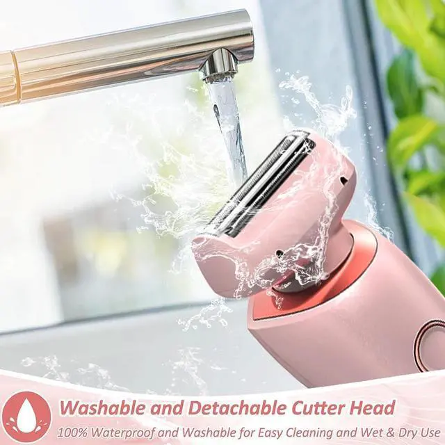 Alt view image 3 of 7 - _Mega Brand 2-in-1 Rechargeable Women's Electric Shaver - Wet/Dry with LED Display for Legs, Bikini, Underarms & Face.