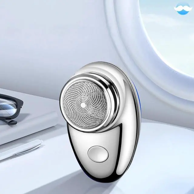 Alt view image 2 of 7 - _Mega Brand Portable Mini Electric Shaver for Men & Women, USB Rechargeable, One-Button Operation, Waterproof, Travel & Office Shaver, Silver.
