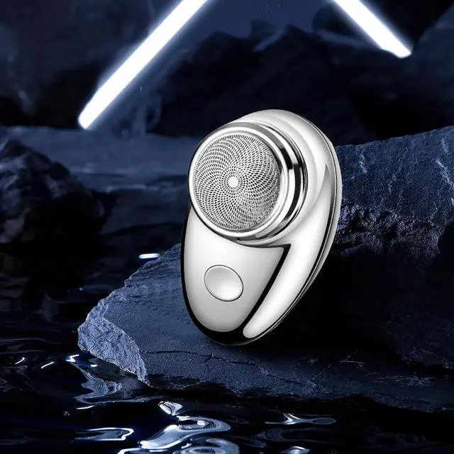 Alt view image 7 of 7 - _Mega Brand Portable Mini Electric Shaver for Men & Women, USB Rechargeable, One-Button Operation, Waterproof, Travel & Office Shaver, Silver.