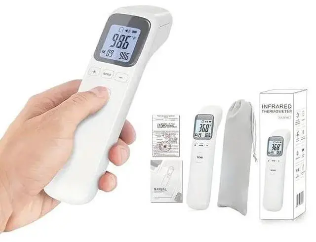 Main image of _Mega Brand No-Touch Forehead & Object Thermometer  Instant 1-Sec IR Reading, Fever Alert, 32-Memory, °C/°F Switch, Silent Mode  Digital Baby Thermometer for Home, Clinic, Travel, School.