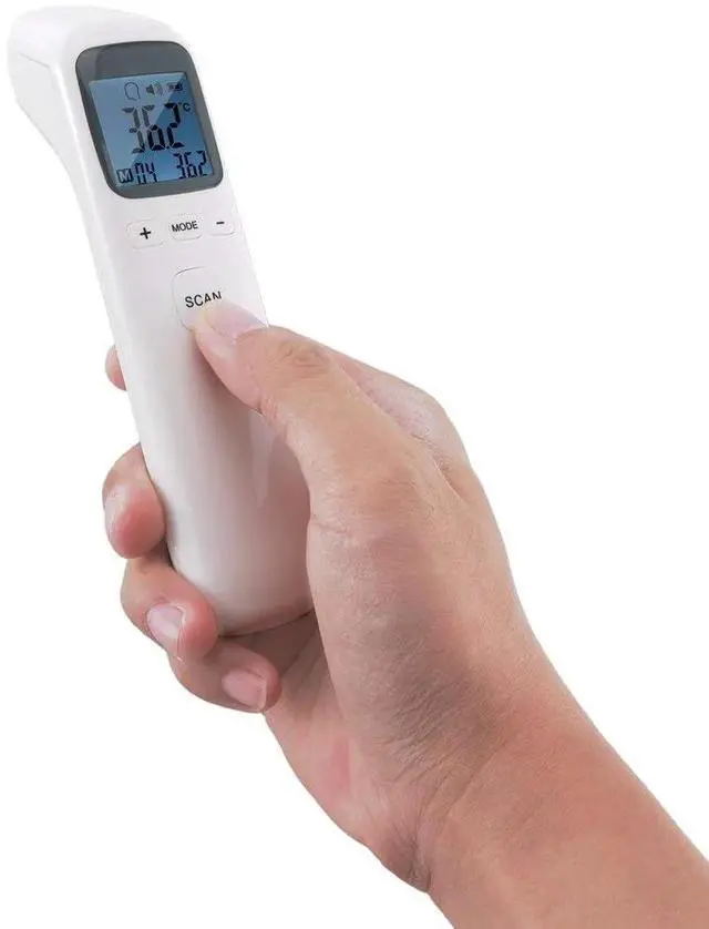 Alt view image 2 of 7 - _Mega Brand No-Touch Forehead & Object Thermometer  Instant 1-Sec IR Reading, Fever Alert, 32-Memory, °C/°F Switch, Silent Mode  Digital Baby Thermometer for Home, Clinic, Travel, School.