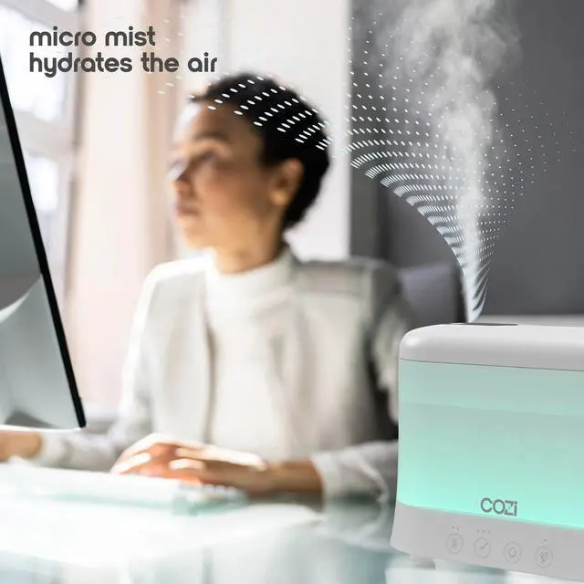 Alt view image 7 of 7 - _Mega Brand Cool Mist Humidifier & Aroma Diffuser with 7-Color LED Night-Light  300 mL Ultrasonic Humidifier for Bedroom, Baby Nursery, Home Office & Yoga Studio | Auto Shut-Off, BPA-Free