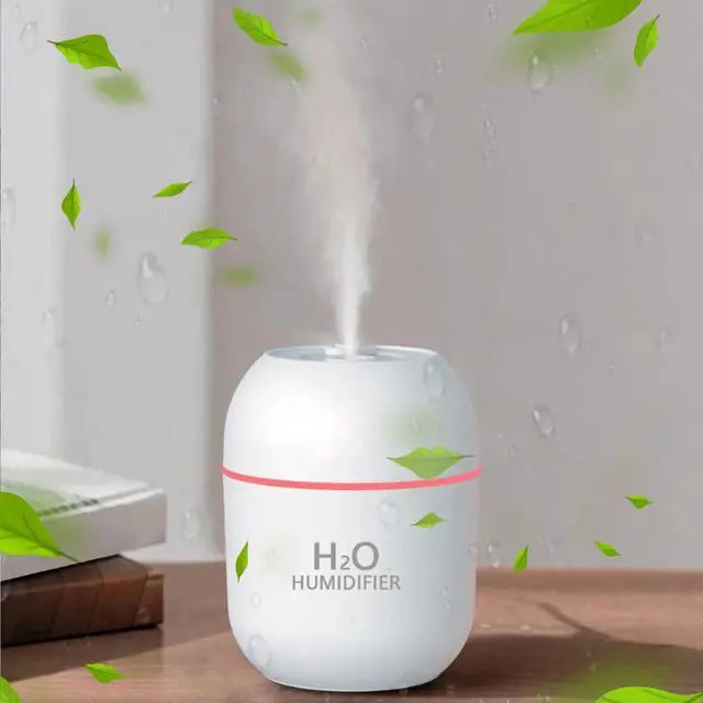 Alt view image 4 of 7 - _Mega Brand 220 ml Portable Mini Cool Mist Humidifier  USB Personal Desktop Humidifier for Baby Bedroom, Travel, Office & Home | 2 Mist Modes, 7-Color LED, Auto Shut-Off, Super Quiet, BPA-Free White