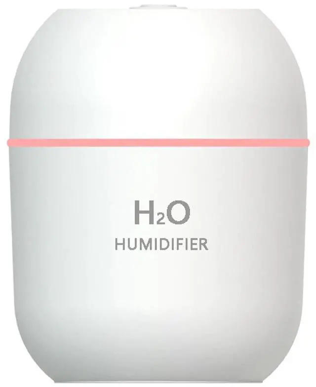 Main image of _Mega Brand 220 ml Portable Mini Cool Mist Humidifier  USB Personal Desktop Humidifier for Baby Bedroom, Travel, Office & Home | 2 Mist Modes, 7-Color LED, Auto Shut-Off, Super Quiet, BPA-Free White