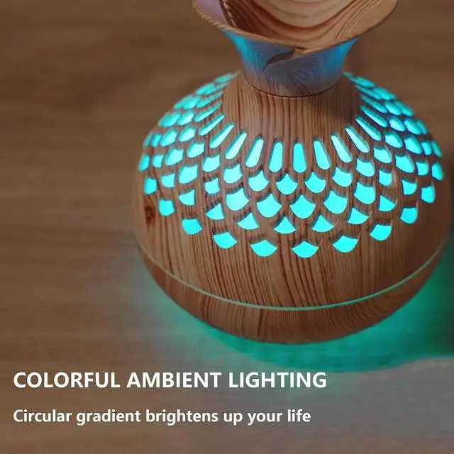 Alt view image 6 of 6 - _Mega Brand 300ml Flower-Vase Cool Mist HumidifierUltrasonic Mini Humidifier with 7-Color LED Night-Light,2 Mist Modes, Auto Shut-OffQuiet USB Desktop Humidifier for Bedroom,Office,Nursery,Travel.
