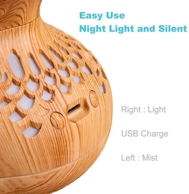 Alt view image 5 of 6 - _Mega Brand 300ml Flower-Vase Cool Mist HumidifierUltrasonic Mini Humidifier with 7-Color LED Night-Light,2 Mist Modes, Auto Shut-OffQuiet USB Desktop Humidifier for Bedroom,Office,Nursery,Travel.