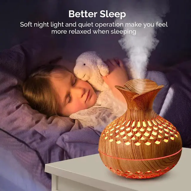 Alt view image 4 of 6 - _Mega Brand 300ml Flower-Vase Cool Mist HumidifierUltrasonic Mini Humidifier with 7-Color LED Night-Light,2 Mist Modes, Auto Shut-OffQuiet USB Desktop Humidifier for Bedroom,Office,Nursery,Travel.