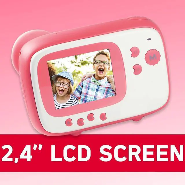 Alt view image 3 of 7 - _Mega Brand AGFA Realikids Instant Cam  15MP Kids Instant Print Camera & 1080P HD Video Recorder, 2.4" LCD, Zero-Ink B&W Thermal Printing, Selfie Mirror, 32GB Micro-SD Slot, Pink Gift for Ages 3-12.