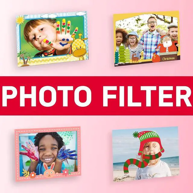 Alt view image 7 of 7 - _Mega Brand AGFA Realikids Instant Cam  15MP Kids Instant Print Camera & 1080P HD Video Recorder, 2.4" LCD, Zero-Ink B&W Thermal Printing, Selfie Mirror, 32GB Micro-SD Slot, Pink Gift for Ages 3-12.