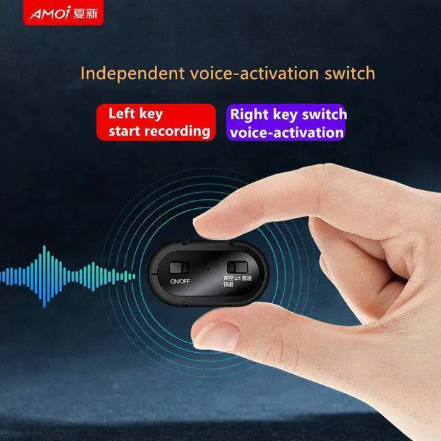 Alt view image 4 of 7 - AMOI B800Li Dictaphone Mini Digital Voice Recorder long Time 20 days HD Noise Reduction 128GB clip voice-activate Audio recorder