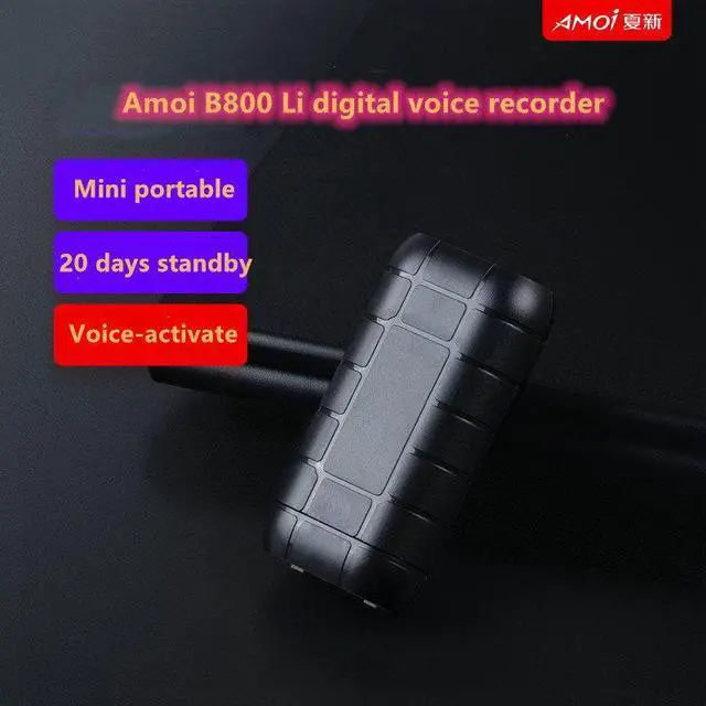 Alt view image 6 of 7 - AMOI B800Li Dictaphone Mini Digital Voice Recorder long Time 20 days HD Noise Reduction 128GB clip voice-activate Audio recorder