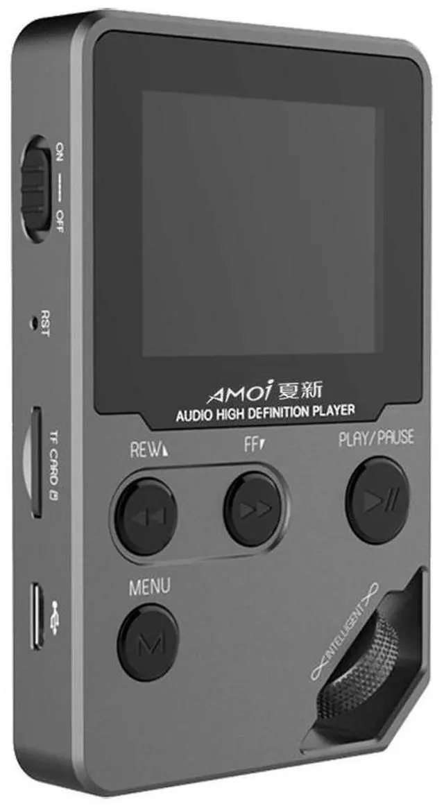 Alt view image 5 of 6 - Amoi C10 Hi-fi Stereo Music MP3 Player HD Lossless Mini Sports Jogging DAC MP4 Support Radio TF DSD eBook Recorder Trackwheel Walkman Grayish Black 128 GB
