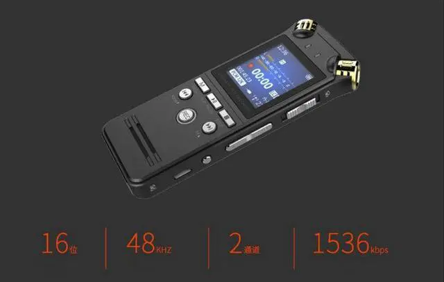Alt view image 4 of 7 - Shmci D50 Professional Mini High Quality PCM Audio Dictaphone 9216Kbps Dual Microphones Digital Voice-Activated USB Recorder Pen