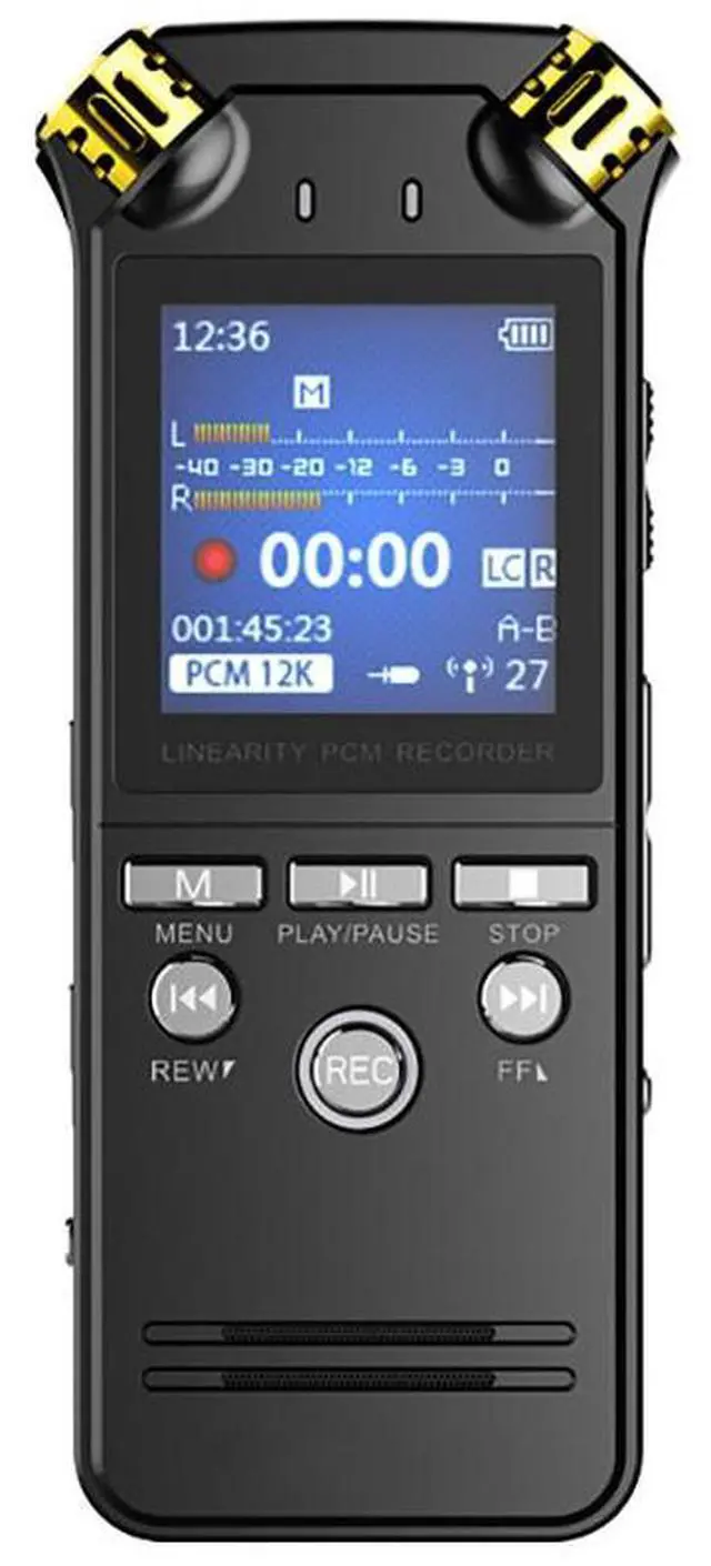 Alt view image 2 of 7 - Shmci D50 Professional Mini High Quality PCM Audio Dictaphone 9216Kbps Dual Microphones Digital Voice-Activated USB Recorder Pen 128GB