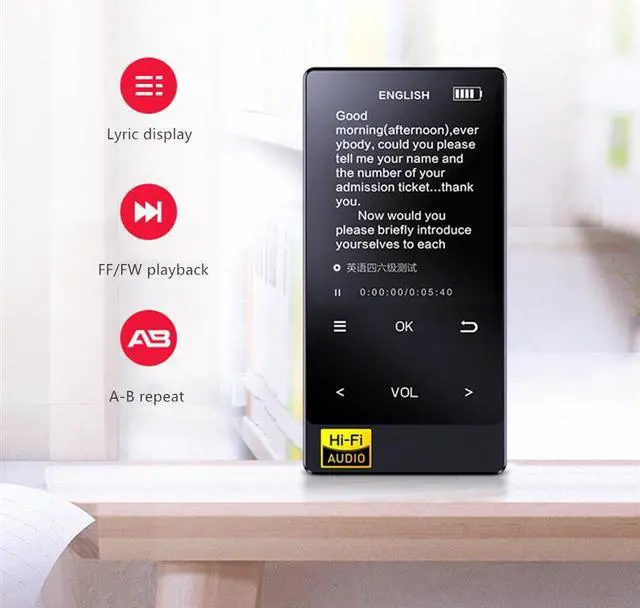 Alt view image 7 of 7 - Amoi X3 Bluetooth Professional Sports HIFI Stereo Bass Voice Recorder Dictaphone MP4 Music Player FM Radio E-Book 8GB