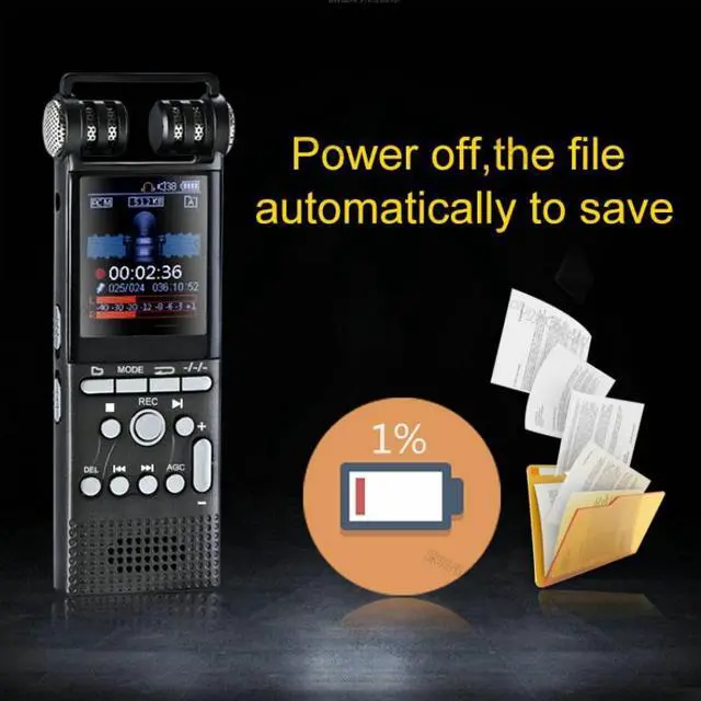 Alt view image 3 of 7 - Rendmmsn X26 Digital voice recorders Factory All-metal 32G conference digital high-definition noise-canceling Audio Record Dictaphone