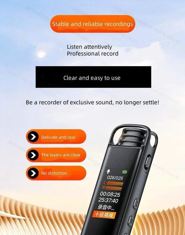 Alt view image 5 of 7 - Geili-88 Long Time Endurance HD Denoise Clip Digital Voice Audio Recorder Learning Business Meeting Interview Wedding Dictaphone
