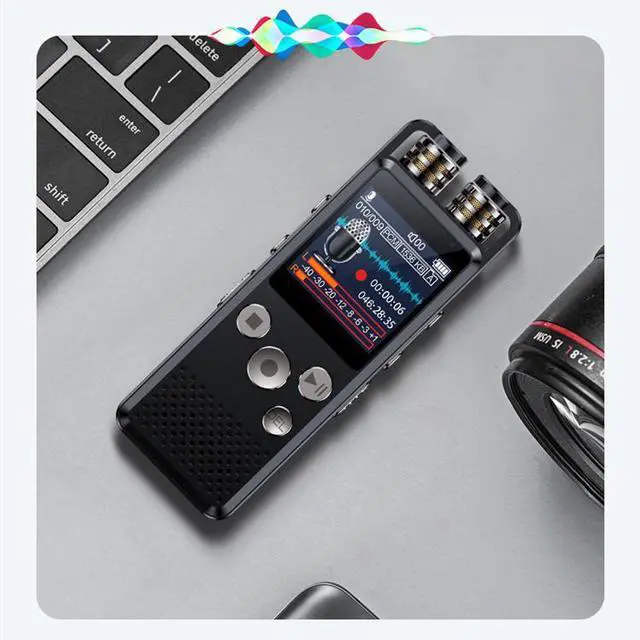 Alt view image 3 of 7 - Rendmmsn KP666 Professional Dictaphone Clear Voice-Activated Digital Recorder PCM Stereo Variable Speed Player Meeting Recording 64GB