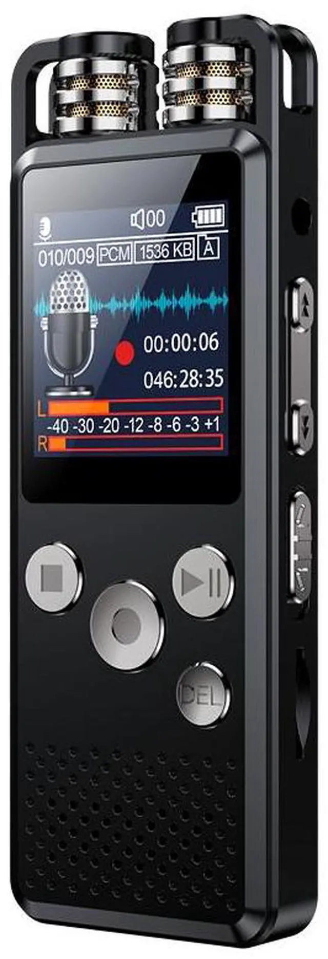 Main image of Rendmmsn KP666 Professional Dictaphone Clear Voice-Activated Digital Recorder PCM Stereo Variable Speed Player Meeting Recording 128GB