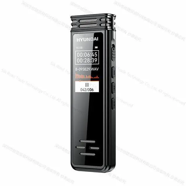 Alt view image 2 of 7 - Yescool E388 Professional Dictaphone Clip HD Stereo Noise Reduction Voice-Activated Dual Mic Voice Recorder Line-in Timed Business Meeting Class Lecture Home Sound recording