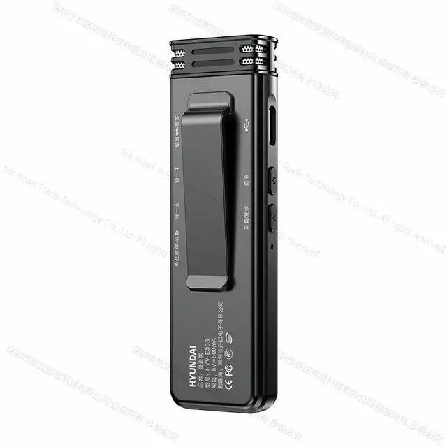 Alt view image 3 of 7 - Yescool E388 Professional Dictaphone Clip HD Stereo Noise Reduction Voice-Activated Dual Mic Voice Recorder Line-in Timed Business Meeting Class Lecture Home Sound recording
